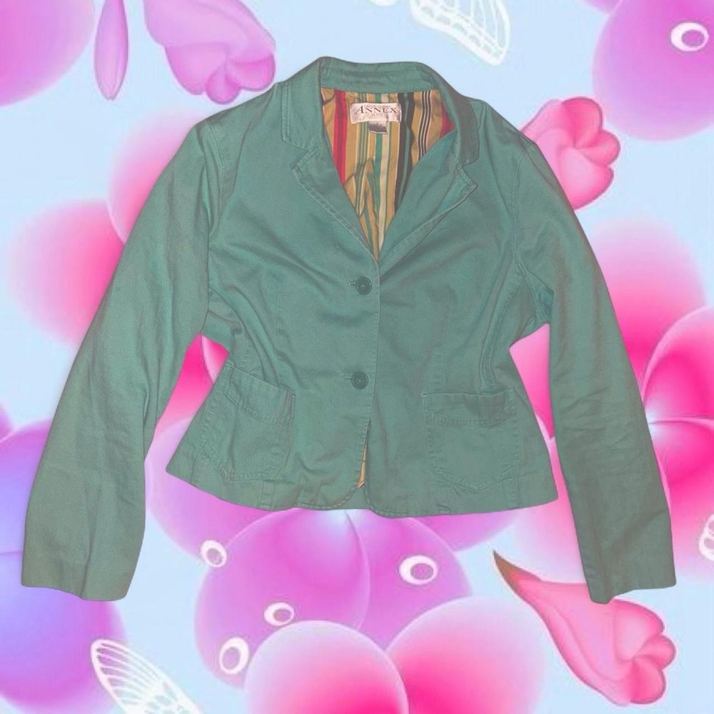 vtg y2k casual corner coastal grandma lightweight twill jacket, fits md/sm